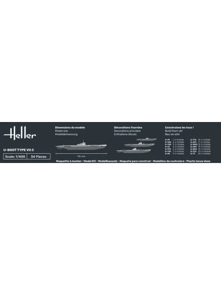 STARTER KIT U-Boot Type VII C, 1/400 - Heller 57002