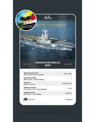 STARTER KIT Charles de Gaulle, 1/400 - Heller 57072