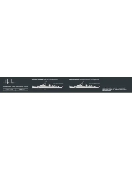 STARTER KIT Victor Schoelcher - Commandant Riviere, 1/400 - Heller ...