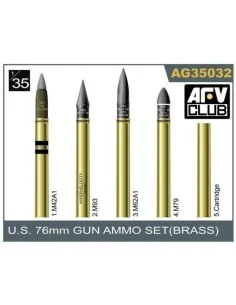 76mm gun ammo brass set, 1/35 - AFV-Club AG35032