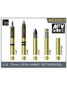 [NO_DESC] 75mm gun ammo brass set, 1/35 - AFV-Club AG35033