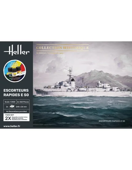 STARTER KIT Escorteurs Rapides E 50, 1/400 - Heller 57093