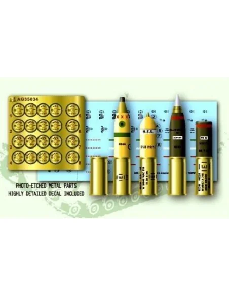 U.K. 95 mm Howitzer Ammo Set, 1/35 - AFV-Club AG35034