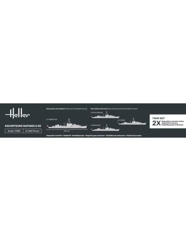 STARTER KIT Escorteurs Rapides E 50, 1/400 - Heller 57093