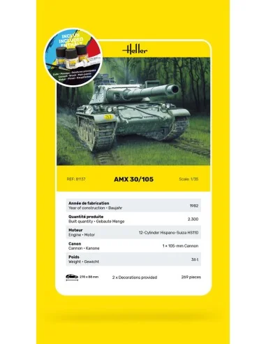 STARTER KIT AMX 30/105, 1/35 - Heller 57137