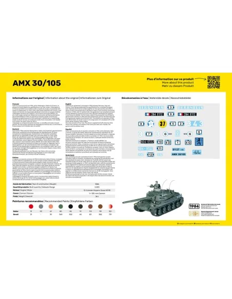 STARTER KIT AMX 30/105, 1/35 - Heller 57137