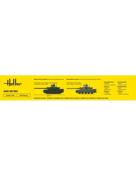 STARTER KIT AMX 30/105, 1/35 - Heller 57137
