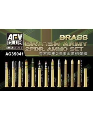 British Army 2pdr Ammo(Brass) set, 1/35 - AFV-Club AG35041