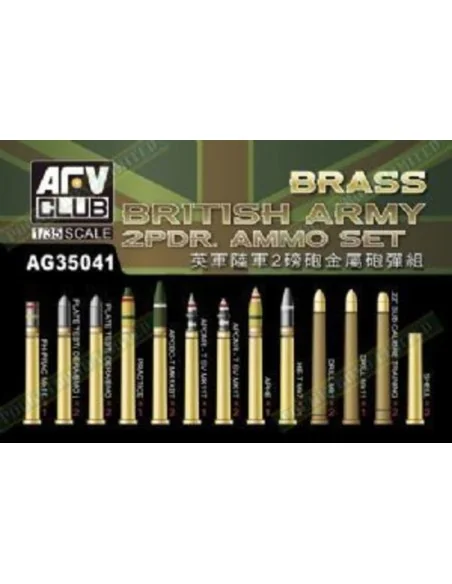 British Army 2pdr Ammo(Brass) set, 1/35 - AFV-Club AG35041