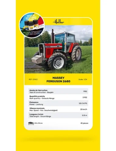 STARTER KIT Massey Ferguson 2680, 1/24 - Heller 57402