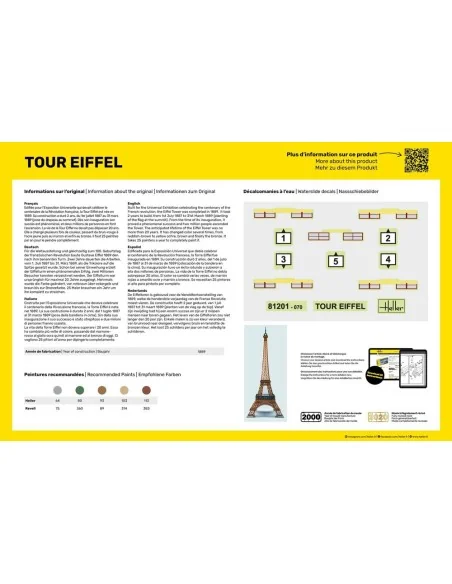 STARTER KIT Tour Eiffel, 1/650 - Heller 57201