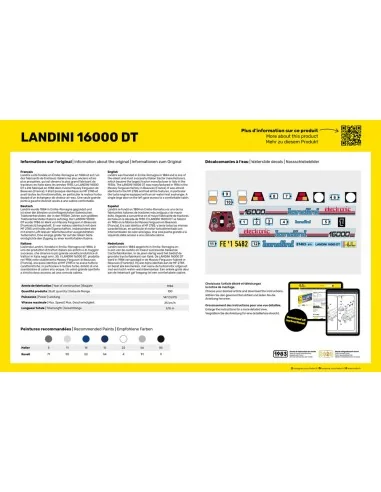 STARTER KIT Landini 16000 DT, 1/24 - Heller 57403