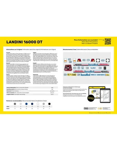 STARTER KIT Landini 16000 DT, 1/24 - Heller 57403