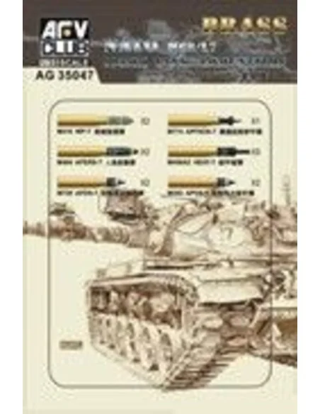 M68/L7 105mm Ammunition Model kit, 1/35 - AFV-Club AG35047