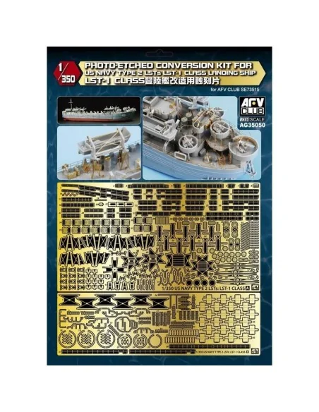 Photo-Etched conversion set for US Navy Type 2 LST-1 Class, 1/350 -...