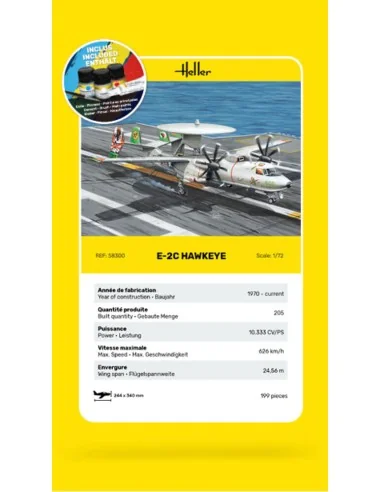 STARTER KIT E-2C Hawkeye, 1/72 - Heller 58300