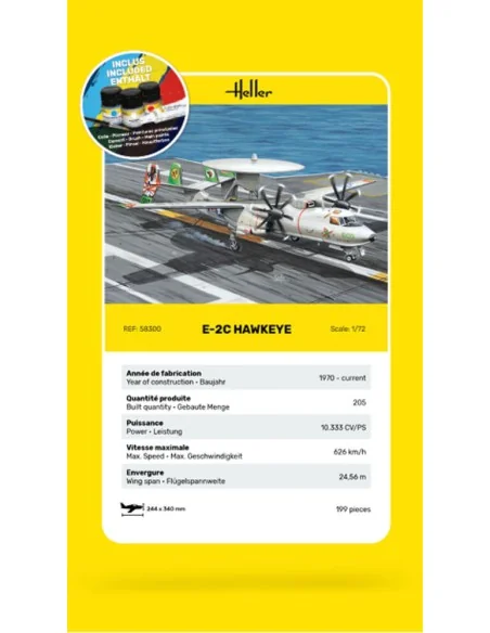 STARTER KIT E-2C Hawkeye, 1/72 - Heller 58300