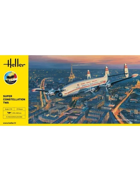 STARTER KIT Super Constellation TWA, 1/72 - Heller 58391