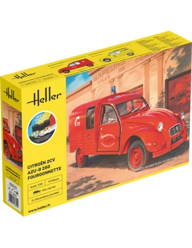 STARTER KIT Citroen 2CV AZU-B 250 Fourgonnette, 1/24 - Heller 58701