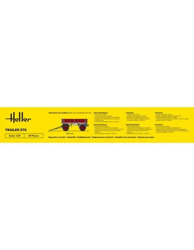 STARTER KIT Trailer 3to, 1/24 - Heller 57410