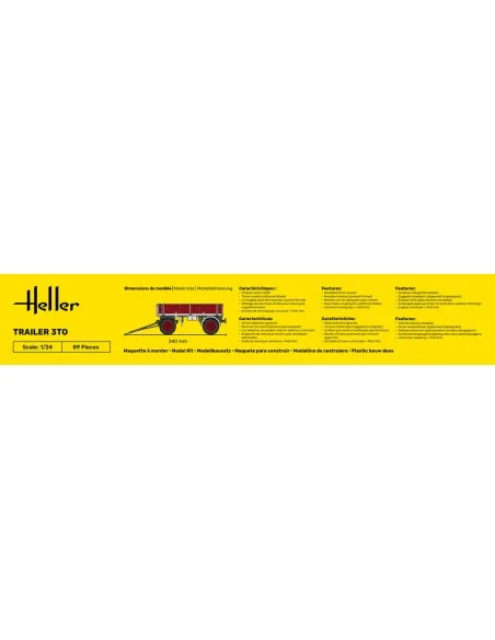 STARTER KIT Trailer 3to, 1/24 - Heller 57410