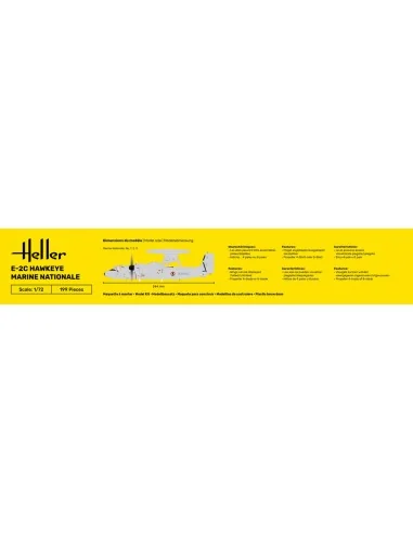 STARTER KIT E-2C Hawkeye Marine Nationale, 1/72 - Heller 58302