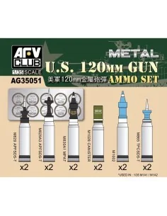 US M1A1/M1A2 M256 120mm Ammo set(Aluminum), 1/35 - AFV-Club AG35051