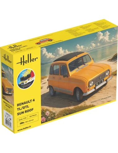 STARTER KIT Renault 4 TL/GTL Sun Roof, 1/24 - Heller 58704