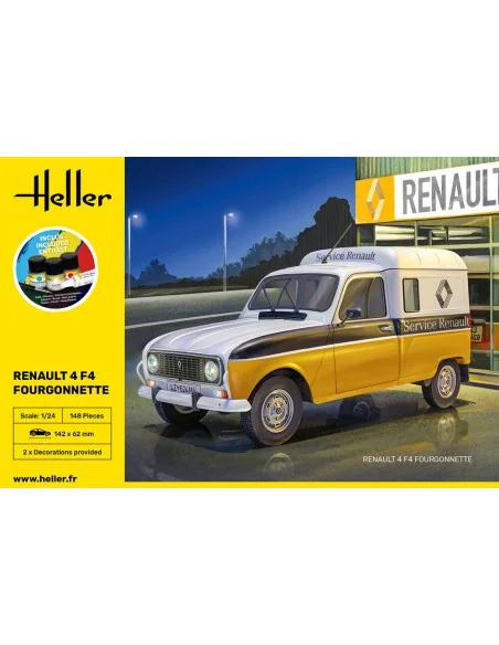 STARTER KIT Renault 4 F4 Fourgonette, 1/24 - Heller 58700