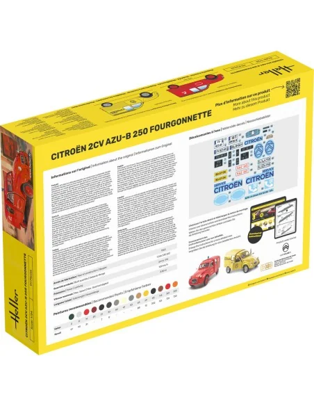 STARTER KIT Citroen 2CV AZU-B 250 Fourgonnette, 1/24 - Heller 58701