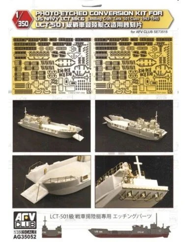 Photo-Etched conversion Kit for US NAVY LCT MK.6 landing Craft Tank...
