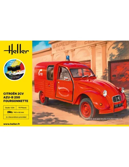 STARTER KIT Citroen 2CV AZU-B 250 Fourgonnette, 1/24 - Heller 58701