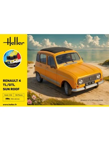 STARTER KIT Renault 4 TL/GTL Sun Roof, 1/24 - Heller 58704
