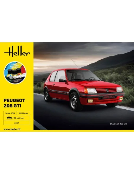 STARTER KIT Peugeot 205 GTI, 1/24 - Heller 58705