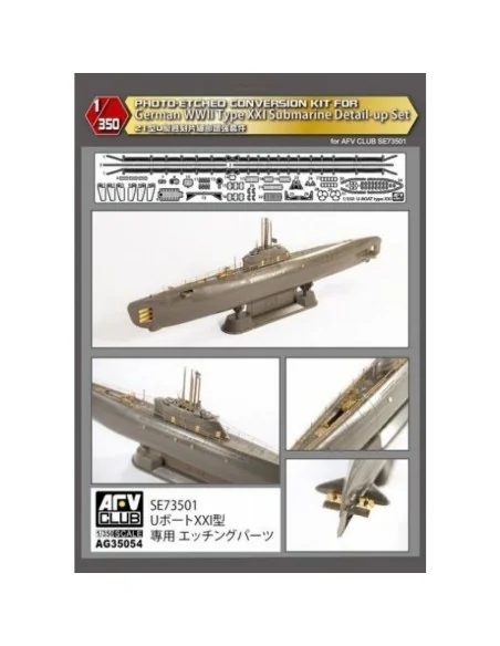 Photo-Etched Conversion KIT FOR GERMAN WWII Type XXI Submarine, 1/3...