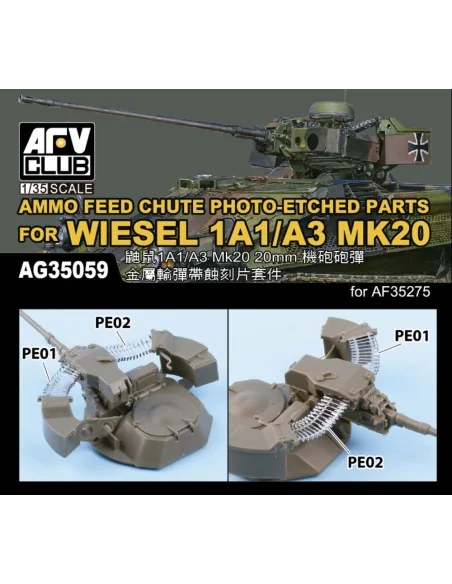 AMMO FEED CHUTE PE FOR WIESEL 1A1/A3 MK20, 1/35 - AFV-Club AG35059