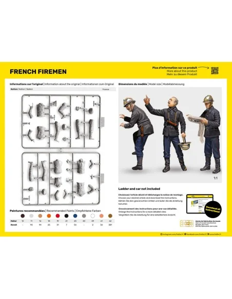 STARTER KIT French Firemen, 1/24 - Heller 58753