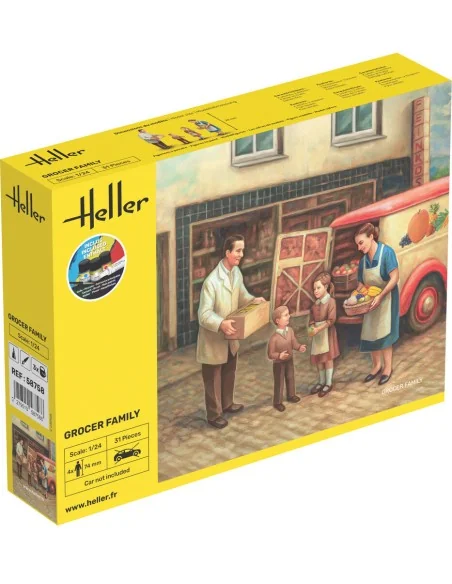 STARTER KIT Grocer Family, 1/24 - Heller 58758