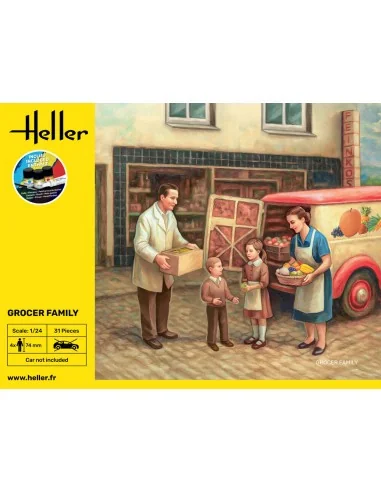 STARTER KIT Grocer Family, 1/24 - Heller 58758