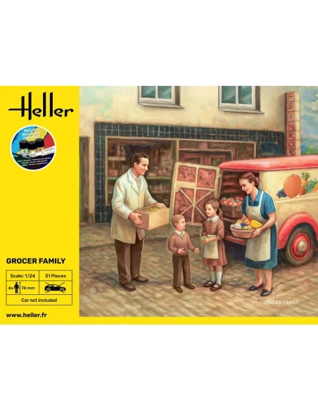 STARTER KIT Grocer Family, 1/24 - Heller 58758