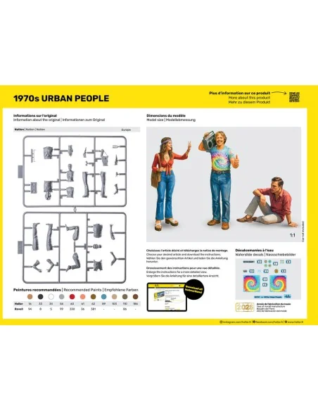 STARTER KIT 1970s Urban People, 1/24 - Heller 58757