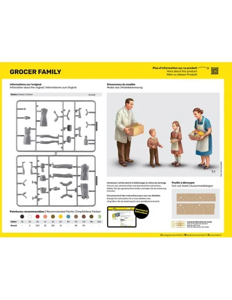 STARTER KIT Grocer Family, 1/24 - Heller 58758