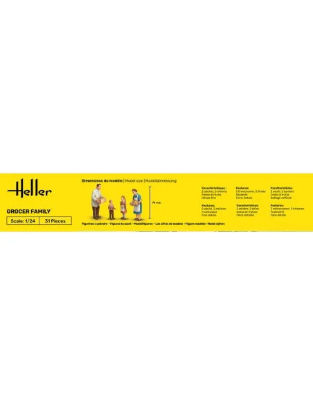 STARTER KIT Grocer Family, 1/24 - Heller 58758