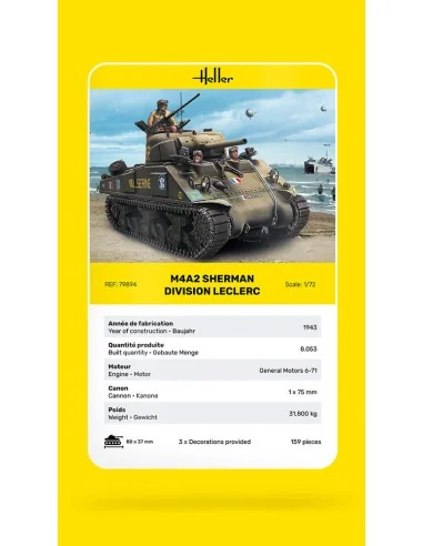 M4A2 Sherman "Division Leclerc", 1/72 - Heller 79894