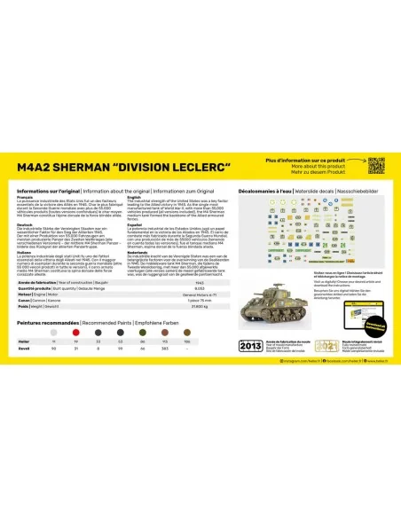 M4A2 Sherman "Division Leclerc", 1/72 - Heller 79894