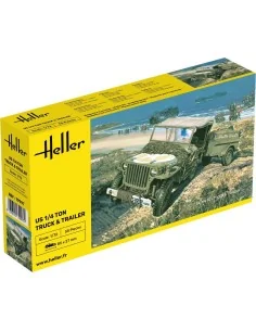 US 1/4 Ton Truck & Trailer, 1/72 - Heller 79997 2