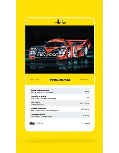Porsche 962, 1/43 - Heller 80109