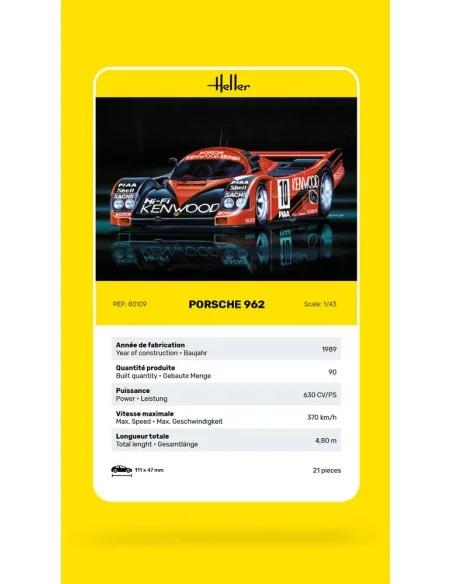 Porsche 962, 1/43 - Heller 80109