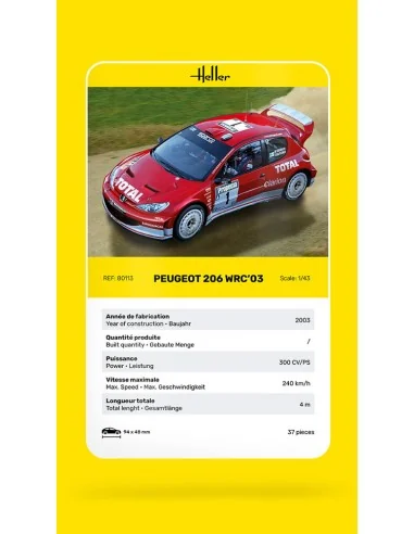 Peugeot 206 WRC'03, 1/43 - Heller 80113
