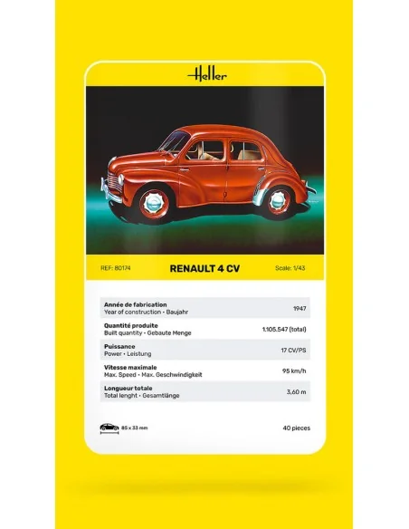 Renault 4 CV, 1/43 - Heller 80174